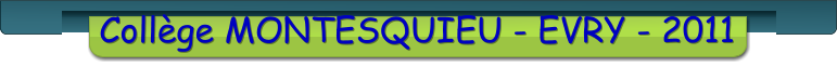 Collège MONTESQUIEU - EVRY - 2011